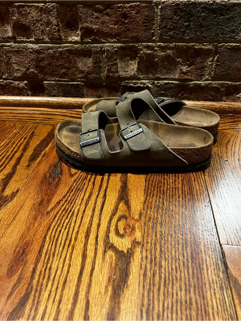 Birkenstock Arizona Soft Footbed Taupe Oiled Leather Sandals Size 36 - Picture 8 of 9